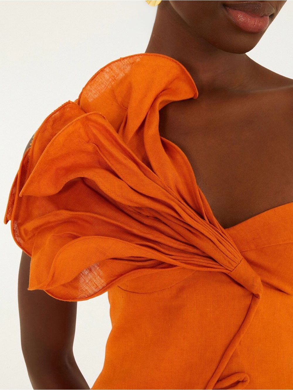 Farm Rio Orange Flower Mini Dress - Picture 4 of 4